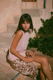 Siena Slip Skirt - Blush Leopard