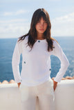 Embroidered Cotton T-Shirt Long Sleeve - Third Eye
