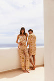 Parisa Silk Pant - Island Motif
