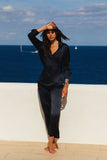 Scarlett Silk Pant - Midnight Navy