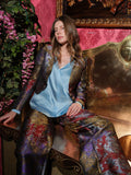 Daria French Cuff Silk Blouse - Sky Blue