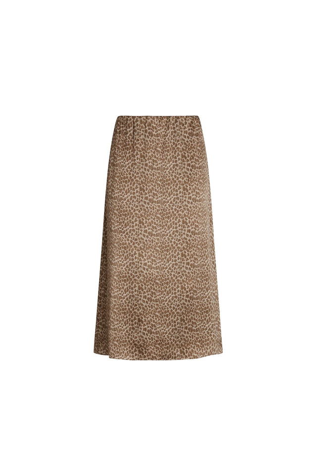 Siena Slip Skirt - Elegant Leopard