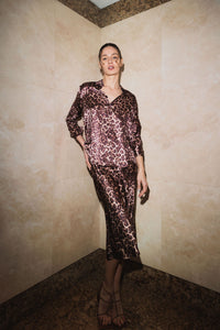 Siena Slip Skirt - Mocha Leopard