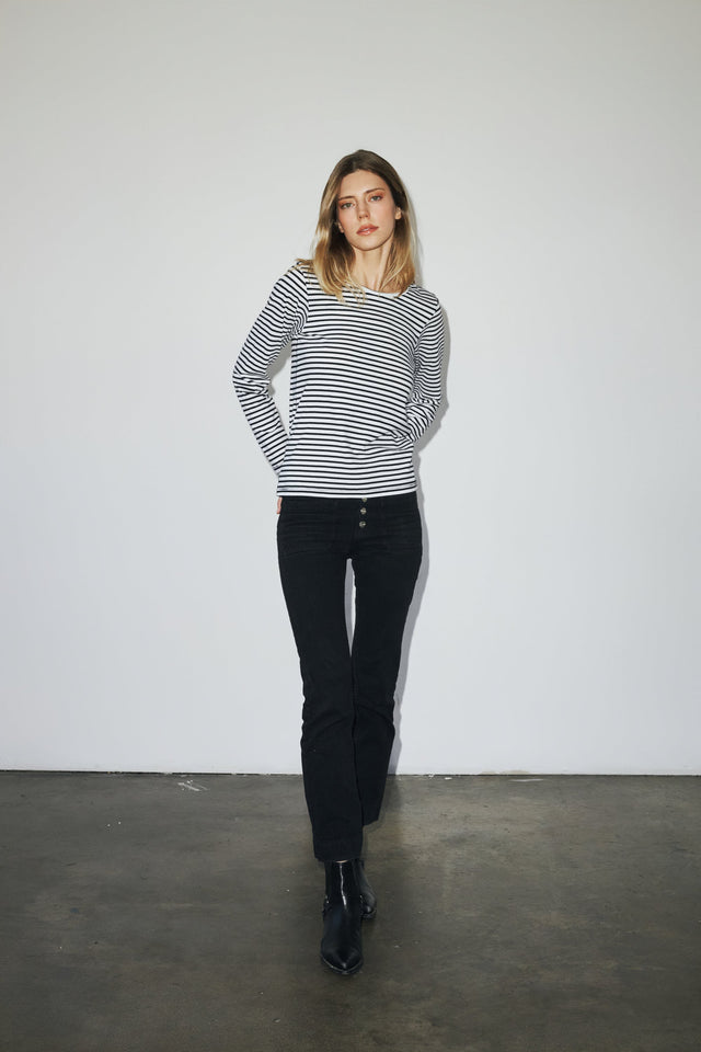 B/W Stripe T-Shirt - Long Sleeve