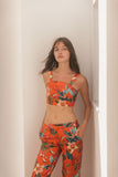 Stella Pant - Orange Tropical