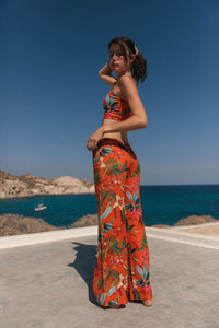 Stella Pant - Orange Tropical