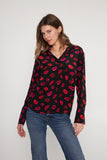 Daria French Cuff Silk Blouse - Parisian Lip