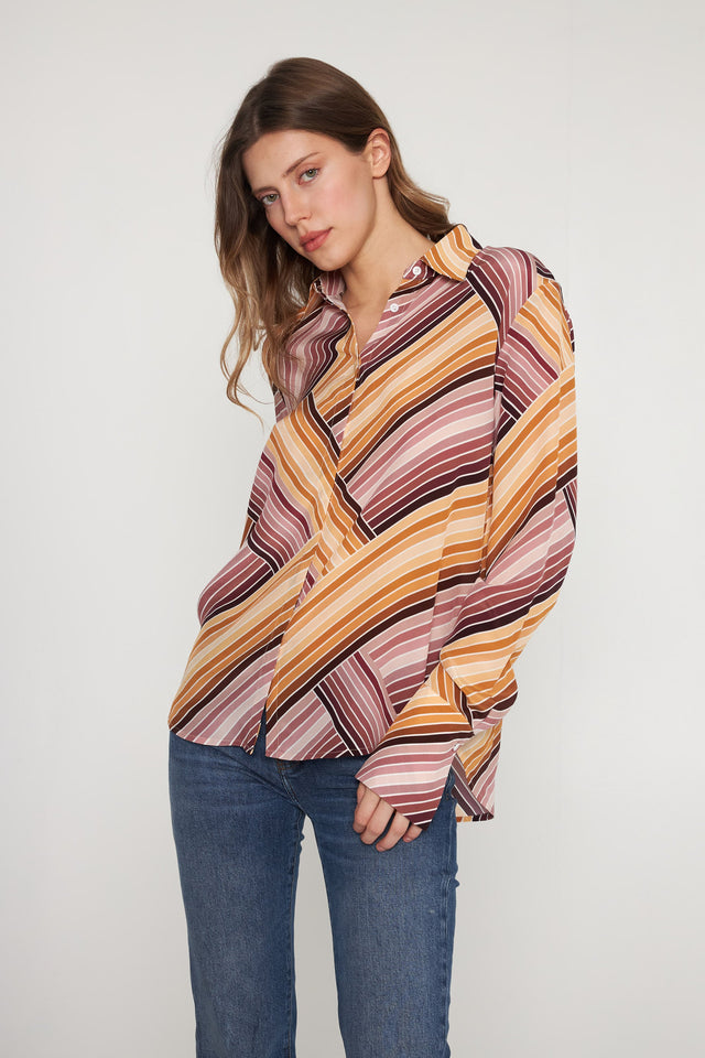 Sophie Blouse - Bardot Stripe