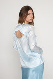 Laura Blouse - Sky Blue Snake