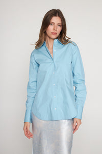 Eli Boyfriend Blouse - Sky Blue