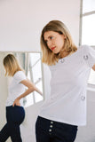 Embroidered Cotton T-Shirt - Horseshoe