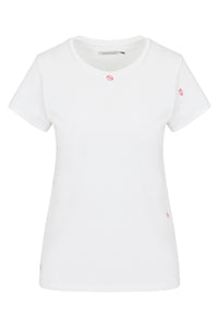 Embroidered Cotton T-Shirt - Bisou