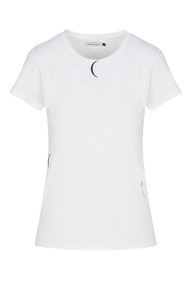 Embroidered Cotton T-Shirt - Crescent