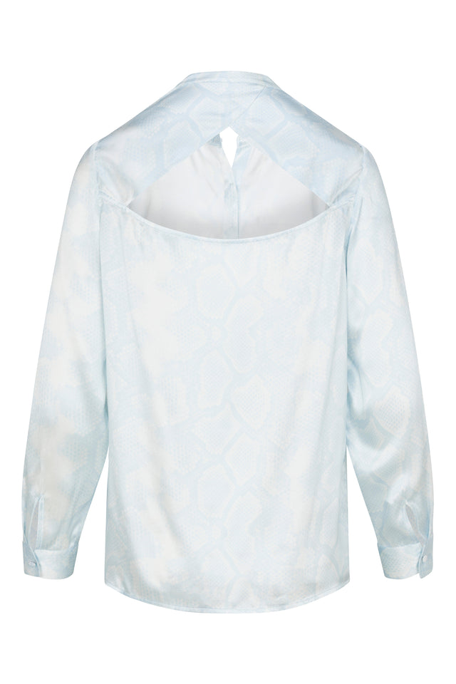 Laura Blouse - Sky Blue Snake