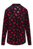Daria French Cuff Silk Blouse - Parisian Lip