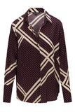 Daria French Cuff Silk Blouse - Bardot Polka