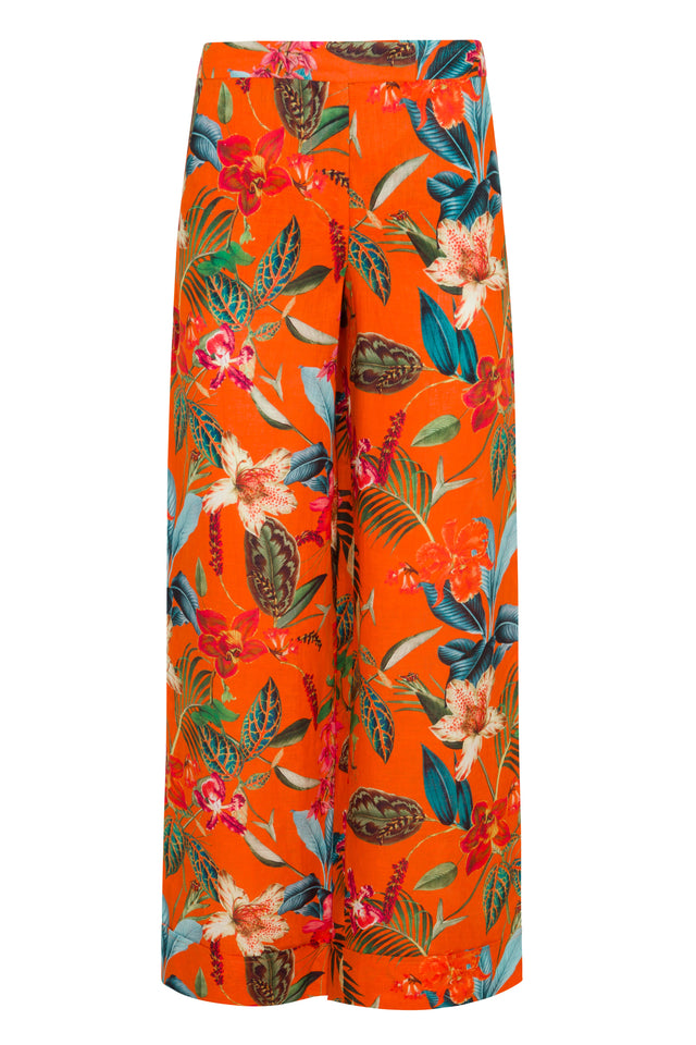 Stella Pant - Orange Tropical