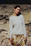 Embroidered Cotton T-Shirt Long Sleeve - Boot