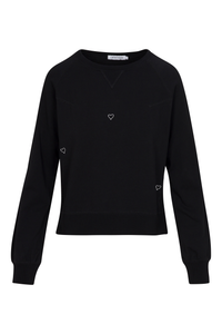 Embroidered Sweatshirt - Black Heart