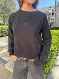 Embroidered Sweatshirt - Black Heart
