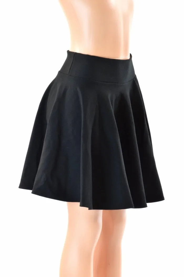 19" Black Zen Skater Skirt