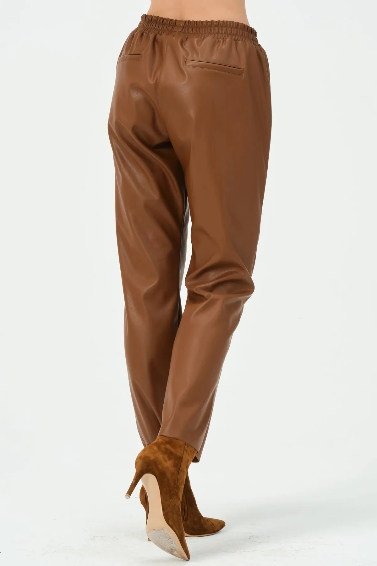 218-Angel Short Leg  Pants Brown