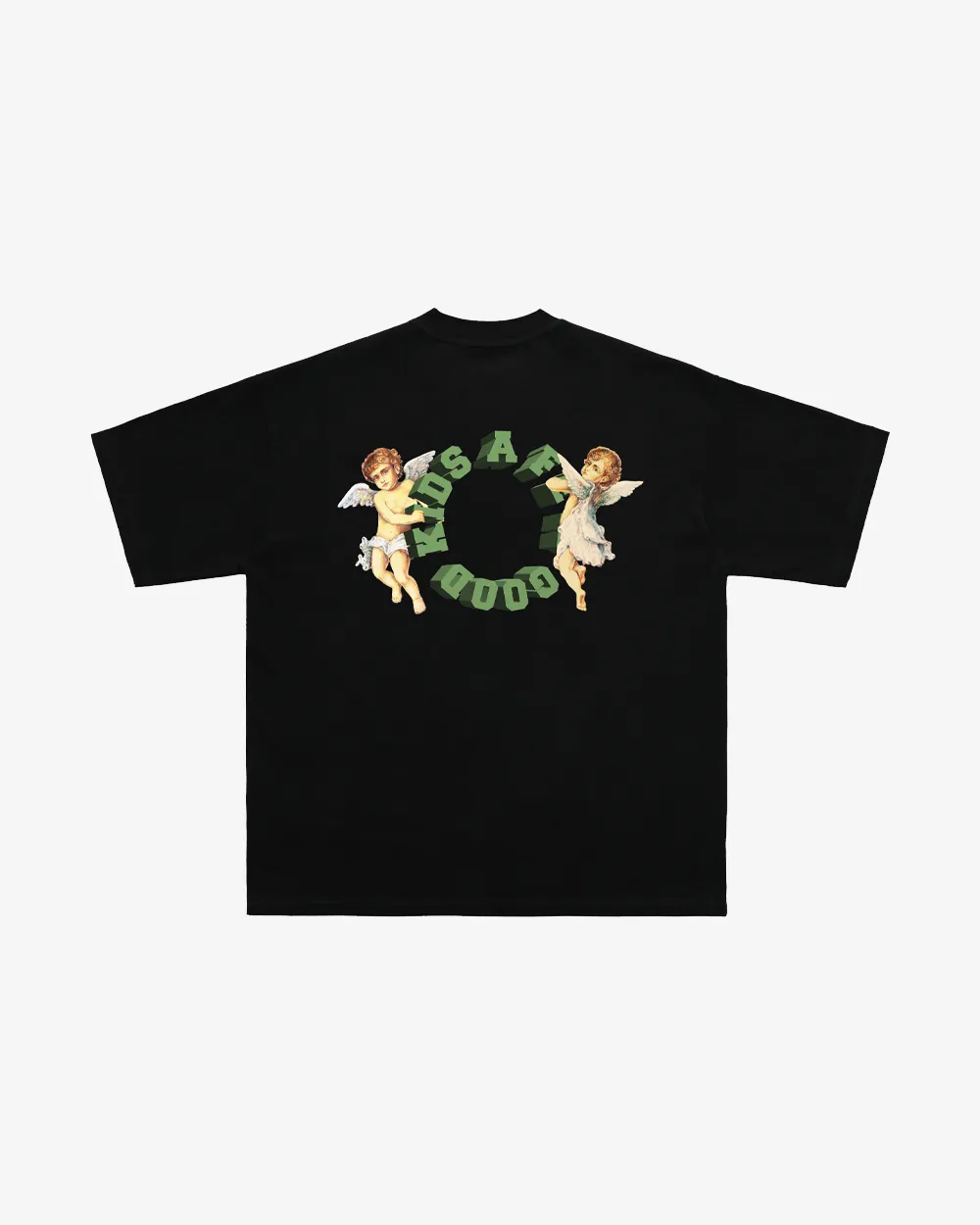 A FEW GOOD KIDS CHERUB CUPID BLACK TEE