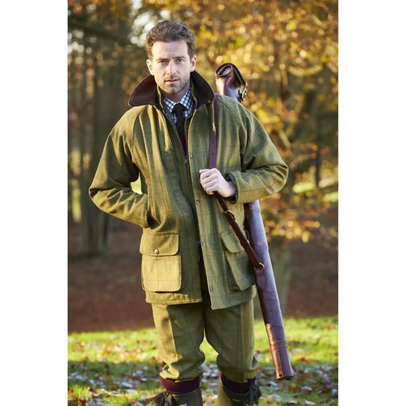 Alan Paine Rutland Mens Tweed Shooting Coat - Lichen