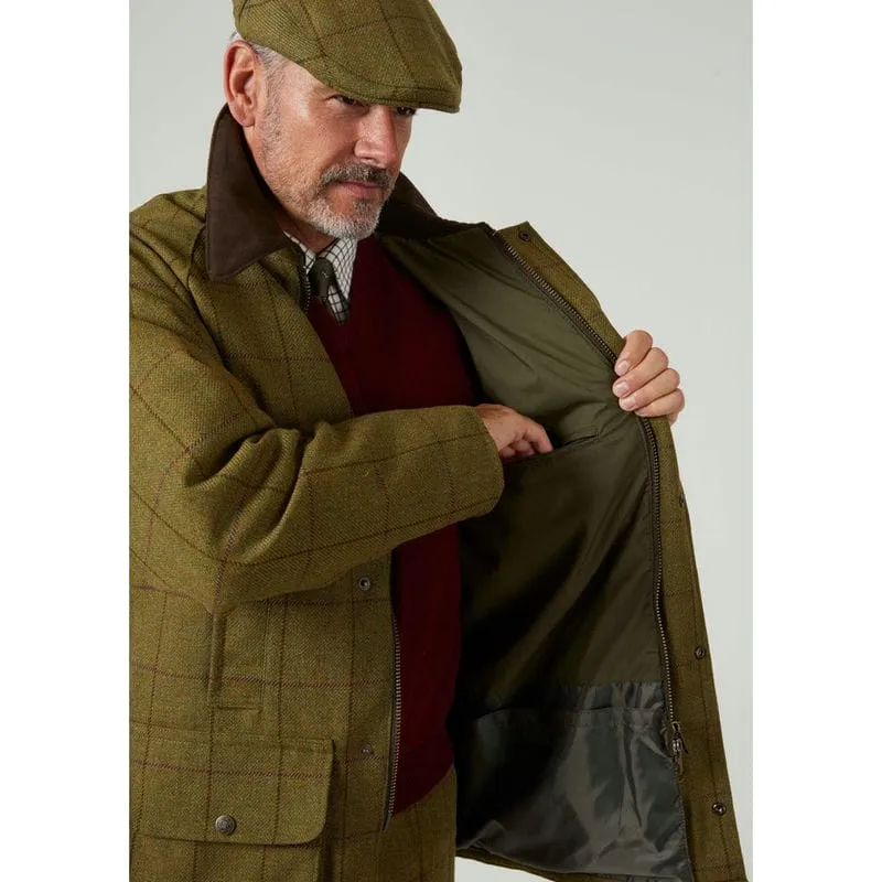 Alan Paine Rutland Mens Tweed Shooting Coat - Lichen