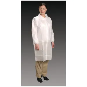 Alpha Protech Critical Cover Alphaguard Lab Coats Lab Coat, 3X-Large, White, Tapered Collar, Elastic Wrist, 30/Cs