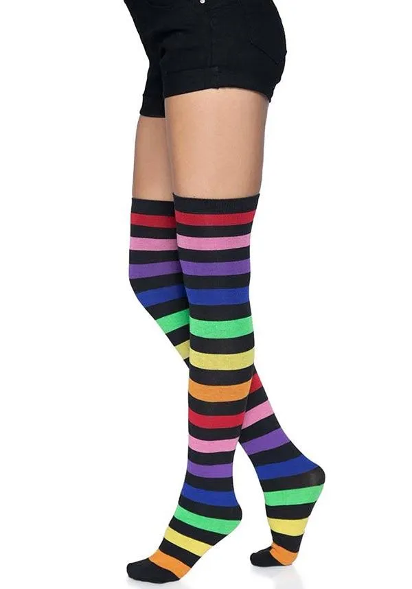 Aurora Rainbow | THIGH HIGH SOCKS