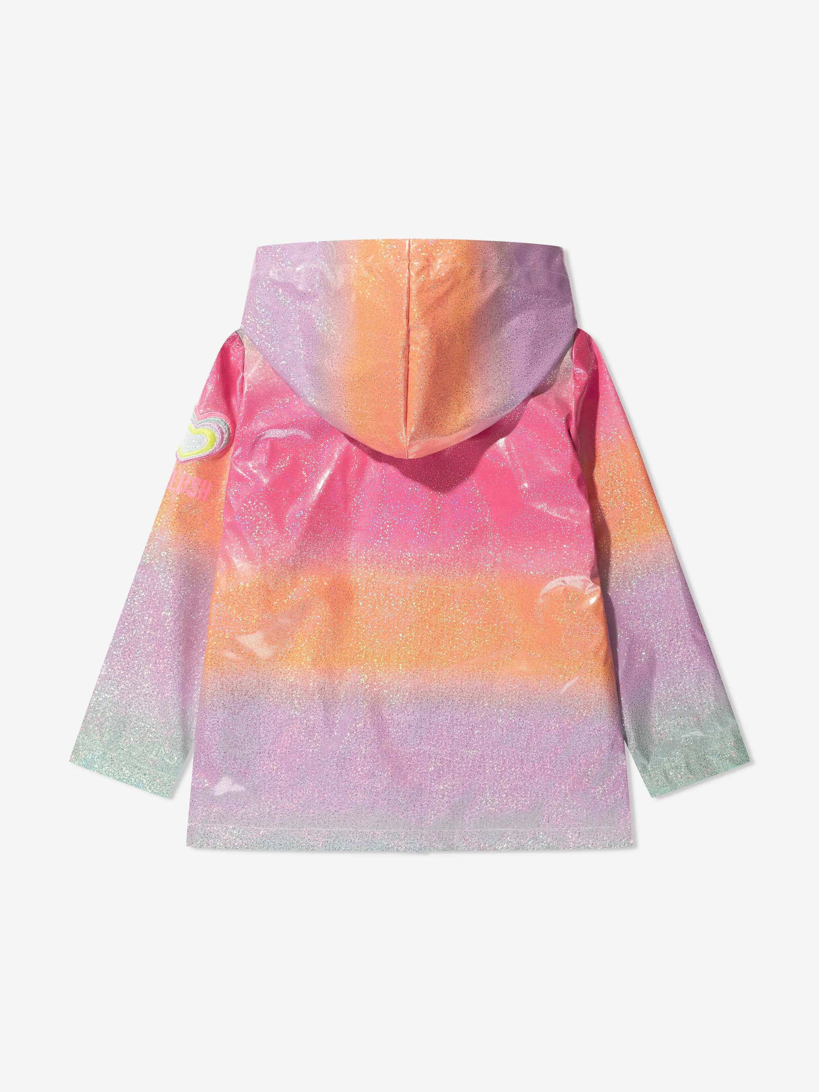 Billieblush Girls Glittered Raincoat in Multicolour