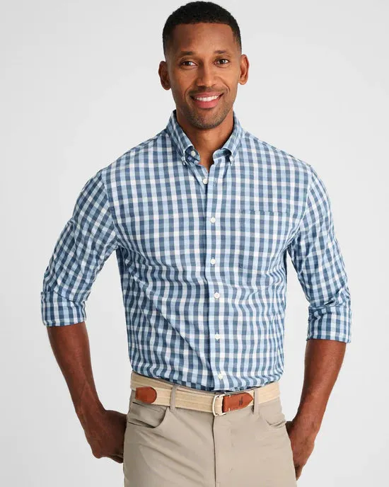 Cane Performance Button Up Shirt in Oceanside by Johnnie-O