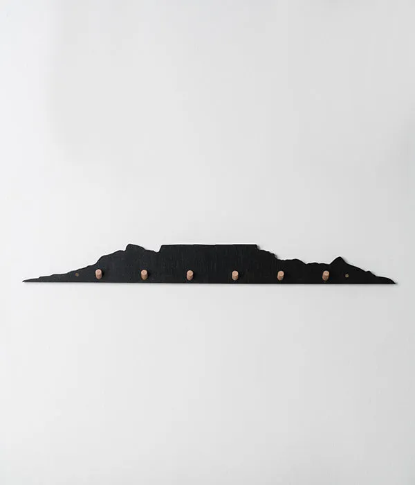 Cape Town Skyline Wall Hooks Black