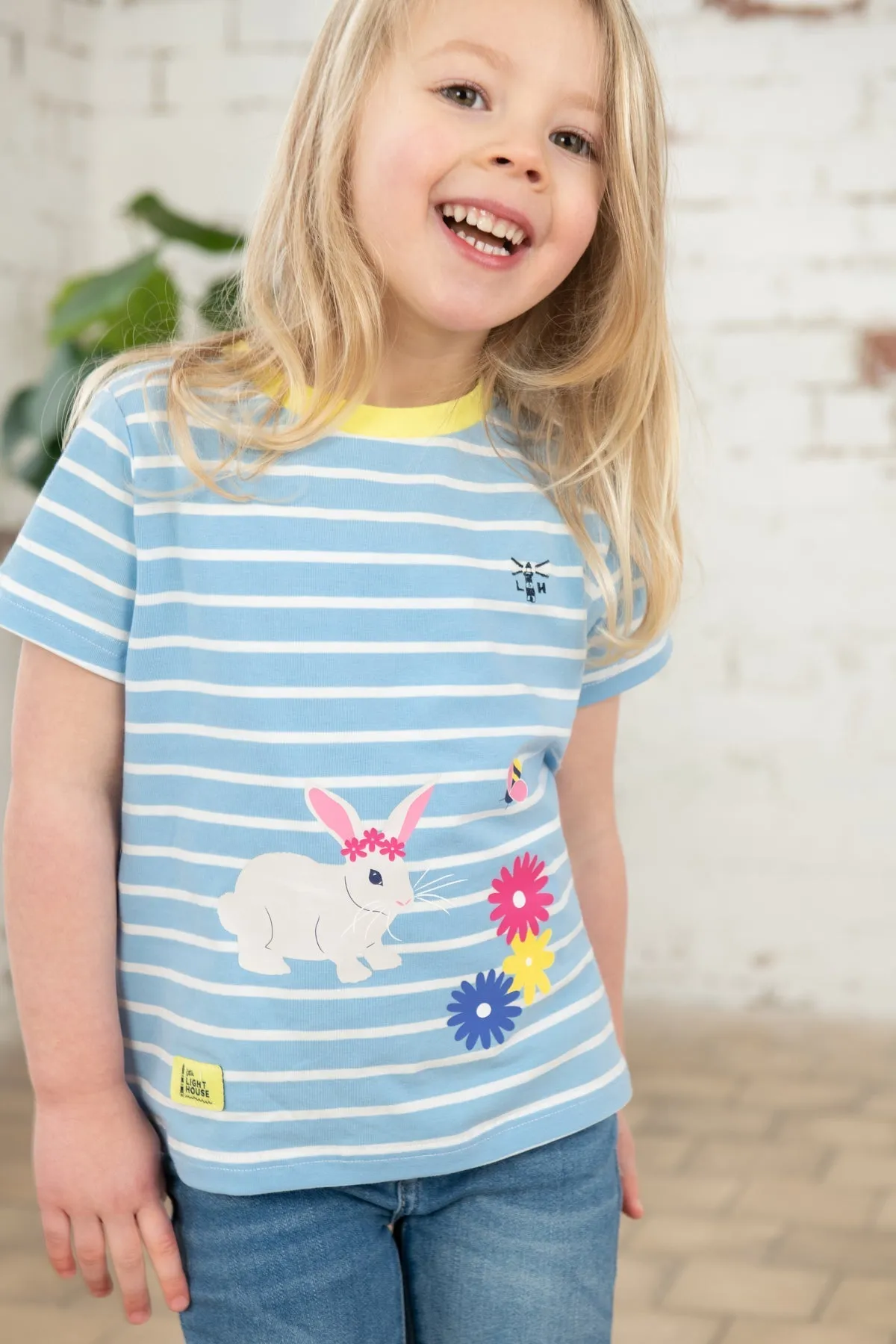 Causeway Short Sleeve - Blue Stripe Bunny