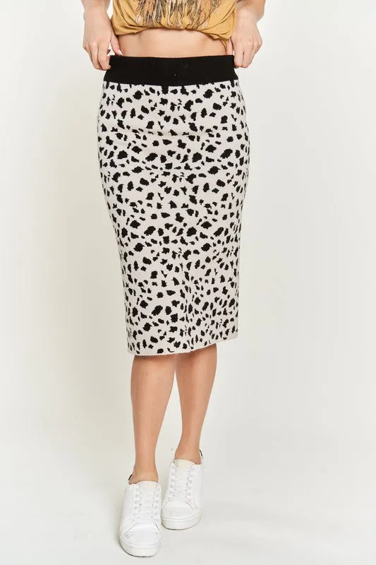 Clara Animal Print Skirt Plus Size