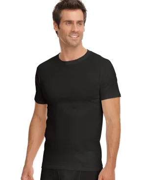 Classic Men's Crew Neck Shirts for Large and Tall Sizes pack of 2 pcs.  Jockey, black