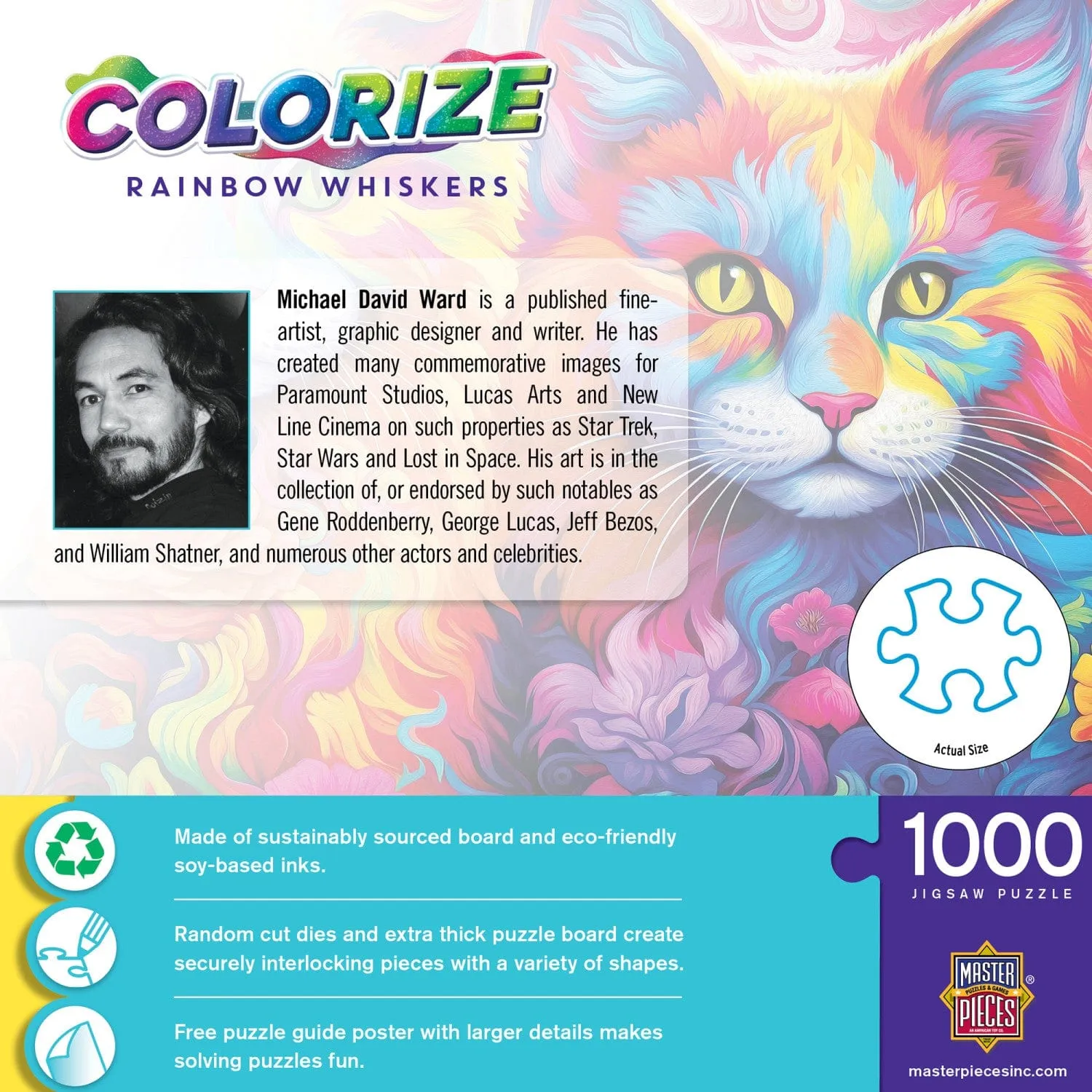 Colorize - Rainbow Whiskers 1000 Piece Jigsaw Puzzle