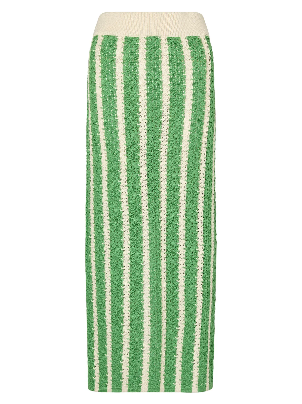 Delphine Green Knit Midi Skirt