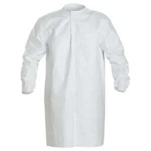 DuPont™ Tyvek® IsoClean® Frock with Snap Front, 3X-Large, White, IC270BWH3X0030CS