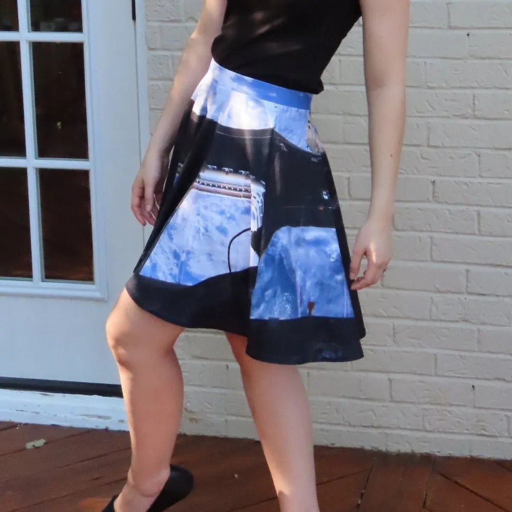 Earth from the ISS Cupola Skater Skirt