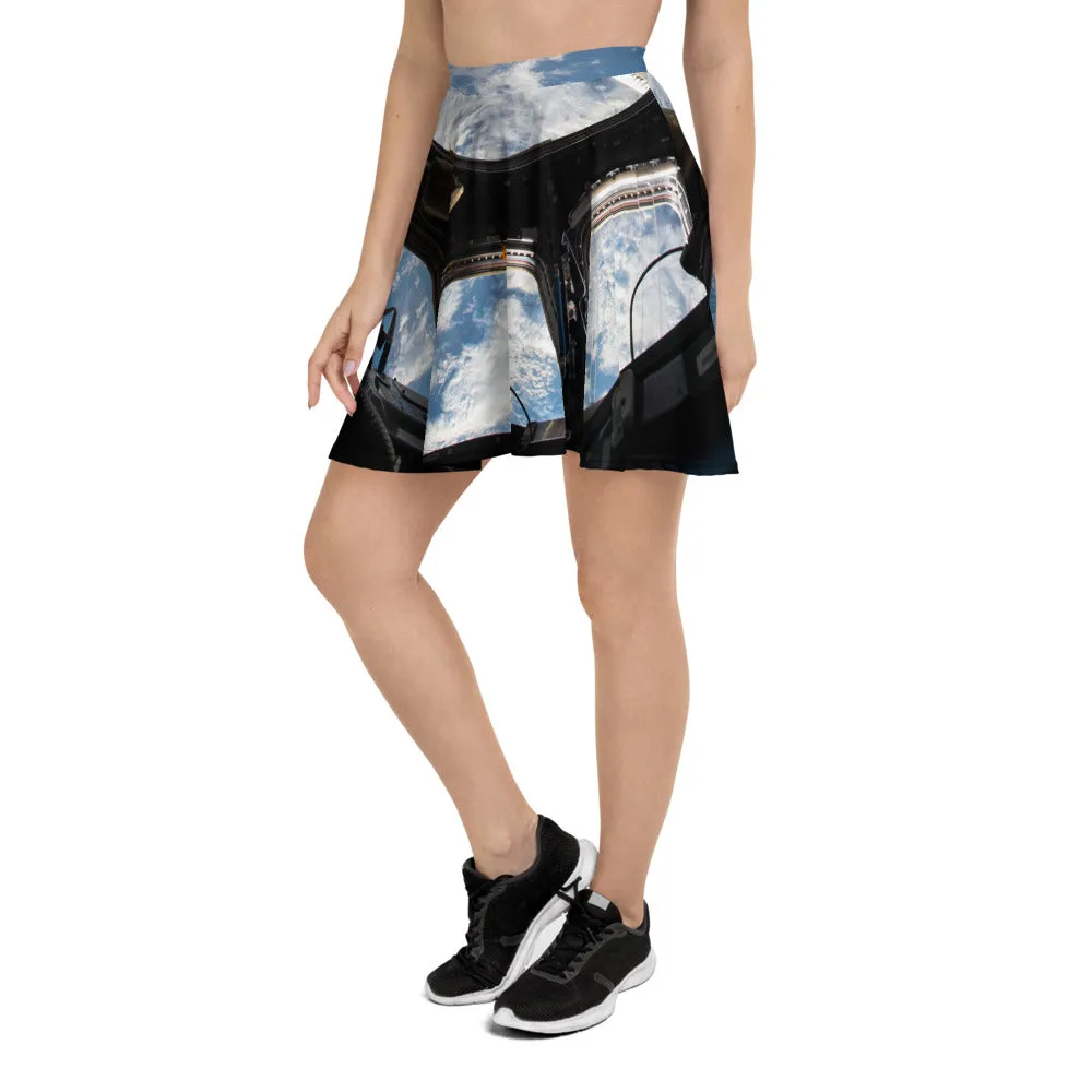 Earth from the ISS Cupola Skater Skirt