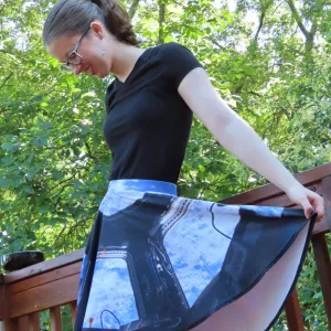 Earth from the ISS Cupola Skater Skirt