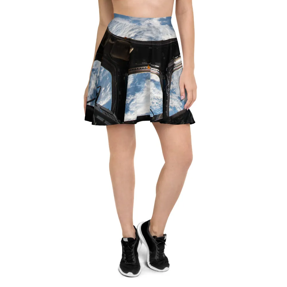 Earth from the ISS Cupola Skater Skirt