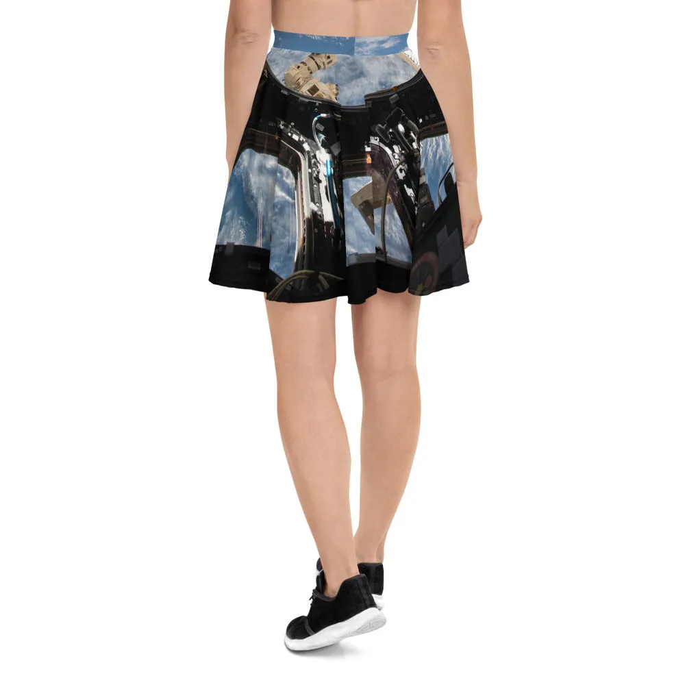 Earth from the ISS Cupola Skater Skirt