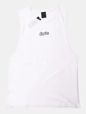 Empire Logo Outlined Cut Tank - White / Black