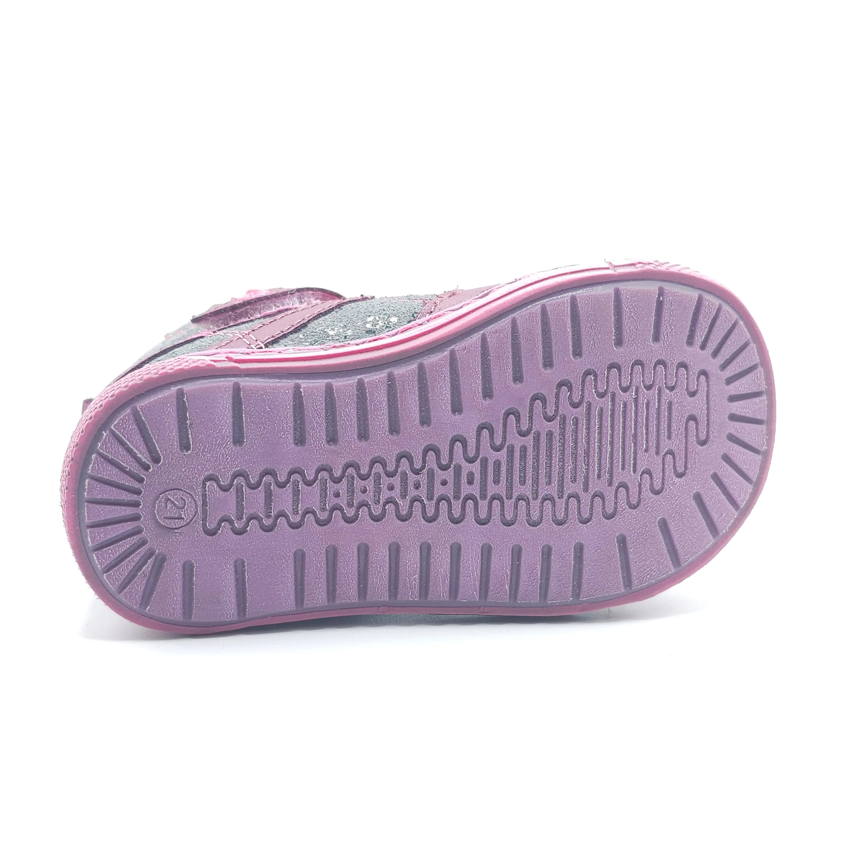 Girls High Zip Shoe In Purple