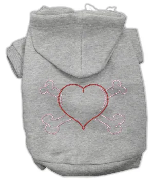 Heart And Crossbones Hoodies Grey Xxxl(20)