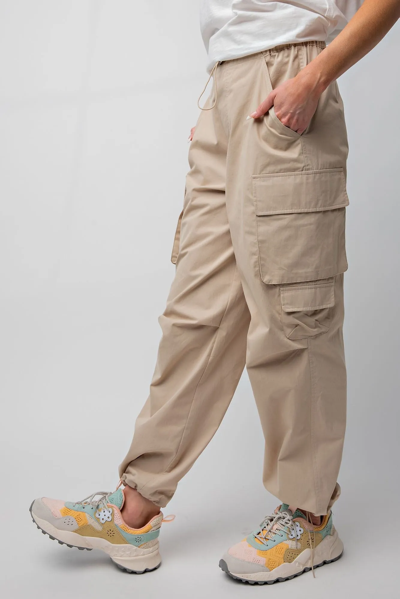 Khaki Relaxed Cargo Pants