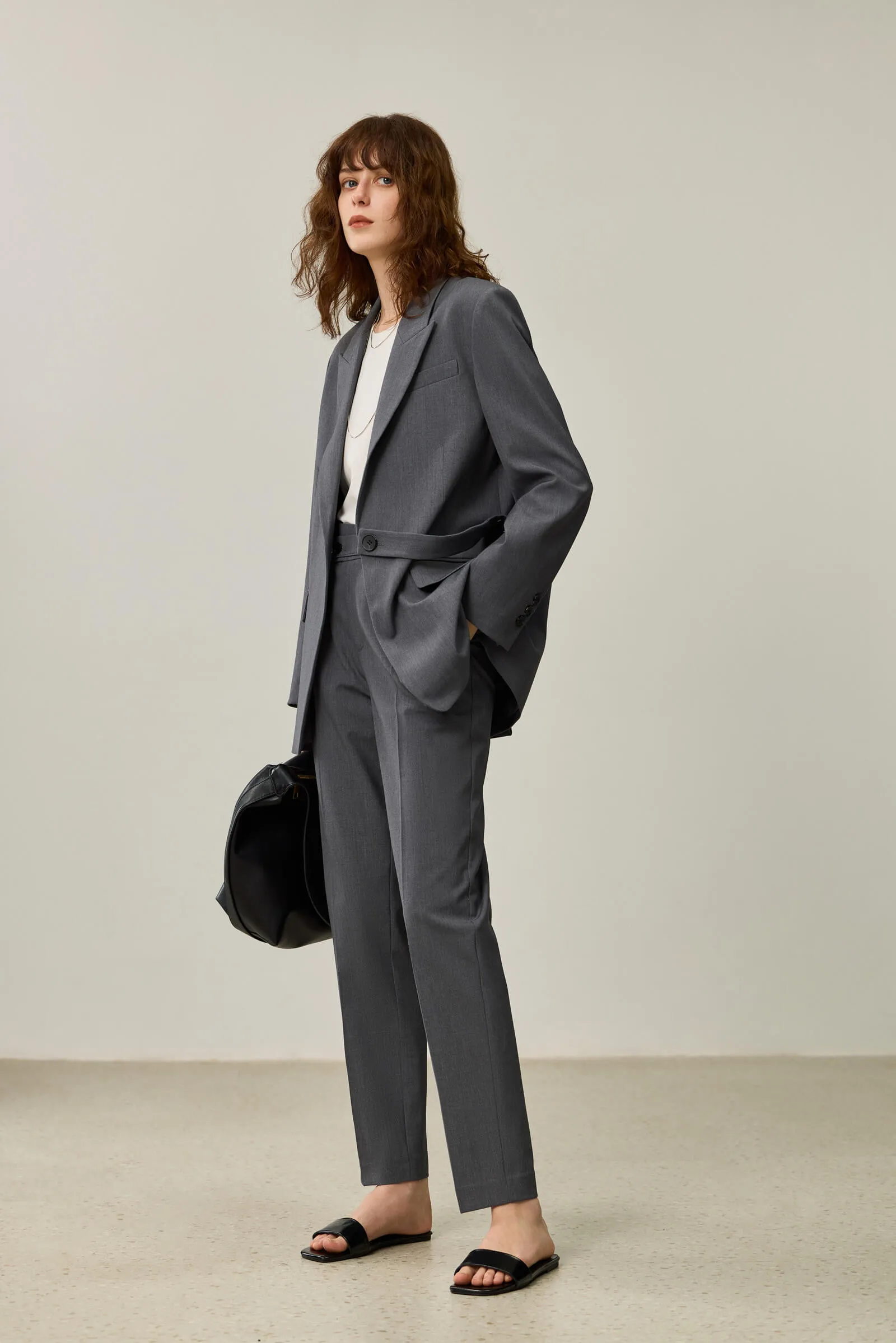 LILY Grey Suit Pants